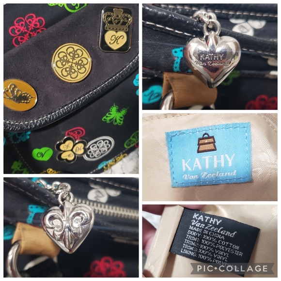 Kathy Van Zeeland Small Crossbody Featuring Colorful Charm Pins - Picture 5 of 14